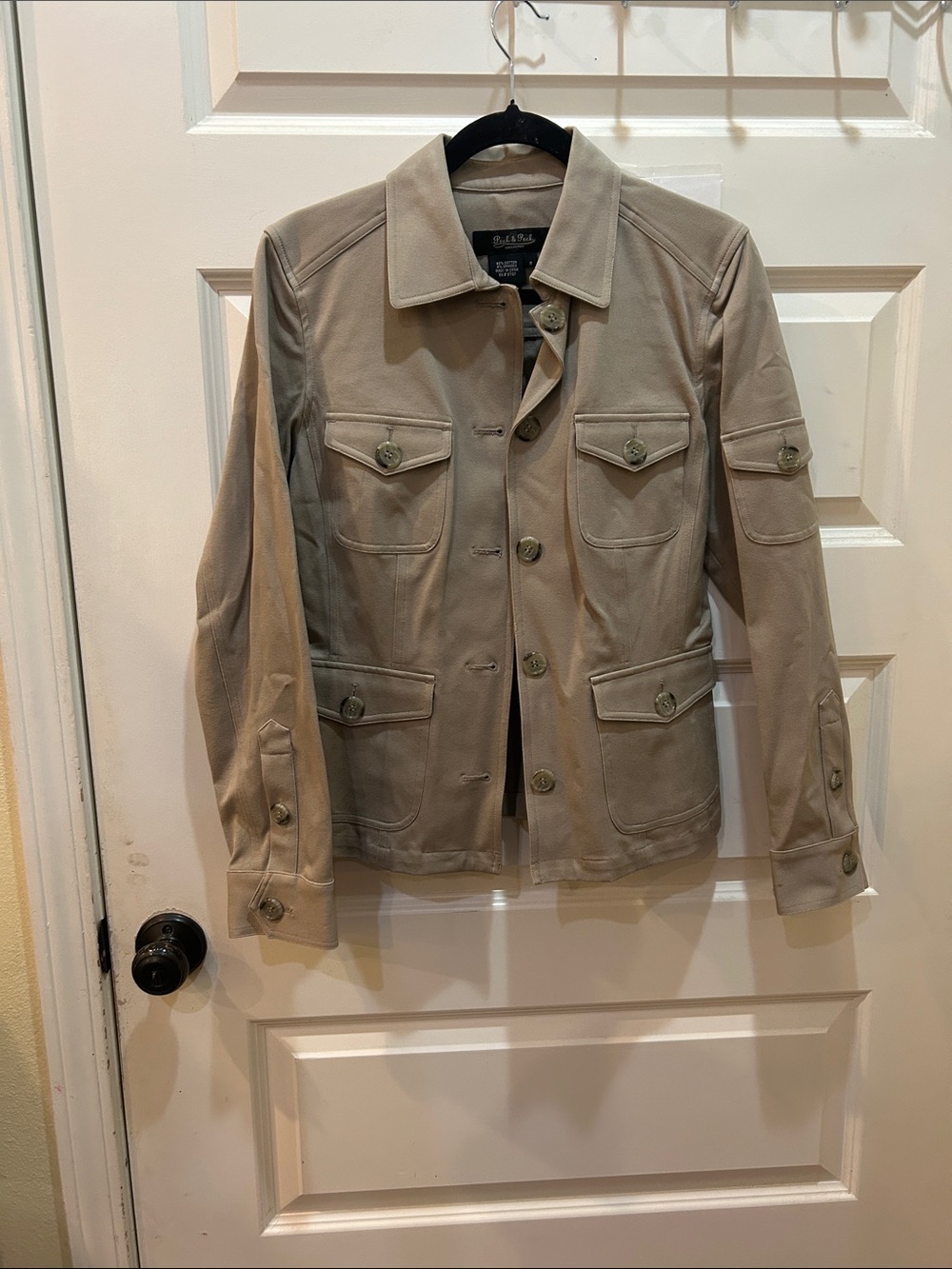Peck & Peck Men’s Beige Military Field Jacket
